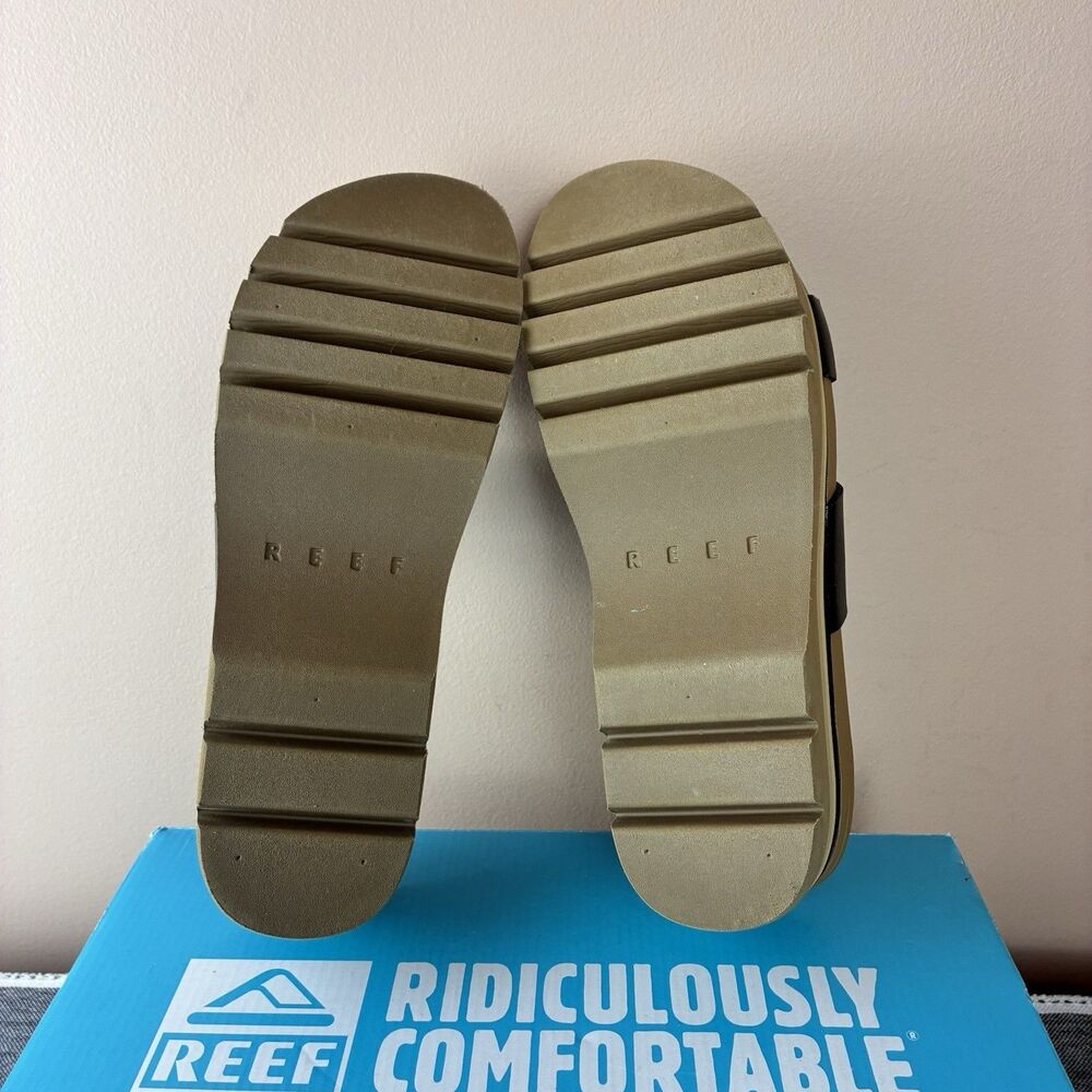 REEF Women’s Cushion Vista Hi 2.5 platform sandals Size 9 BLACK New With Box - Picture 8 of 10